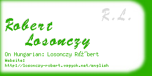 robert losonczy business card